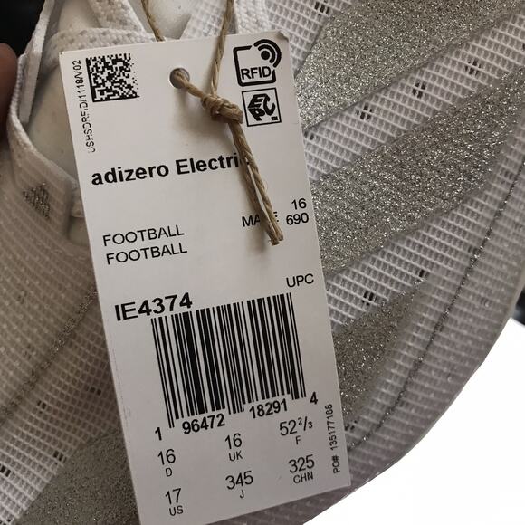 Addidas Adizero Electric Football Cleats Men’s 17 White IE4374 - Picture 6 of 16